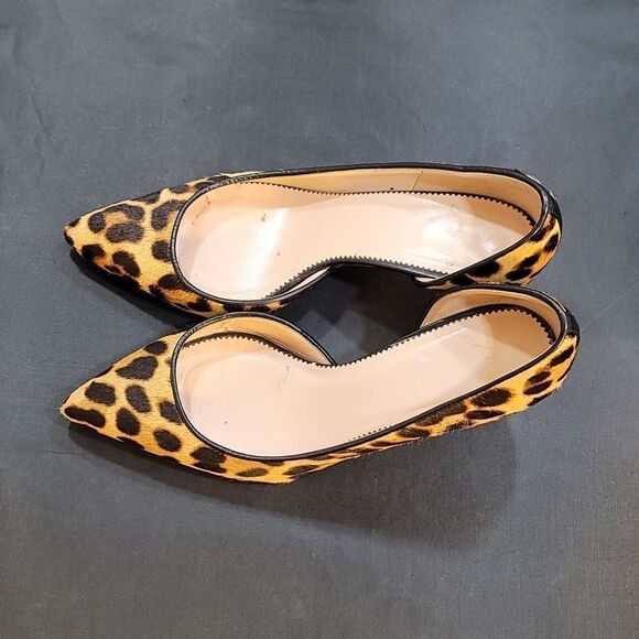 J.CREW COLLETTE D'ORSAY PUMPS IN LEOPARD CALF HAIR - Picture 6 of 16